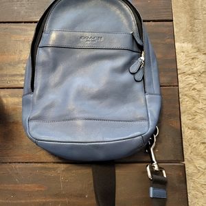 Blue coach backpack